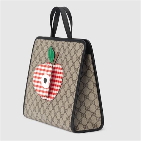 gucci children's tote bag with apple